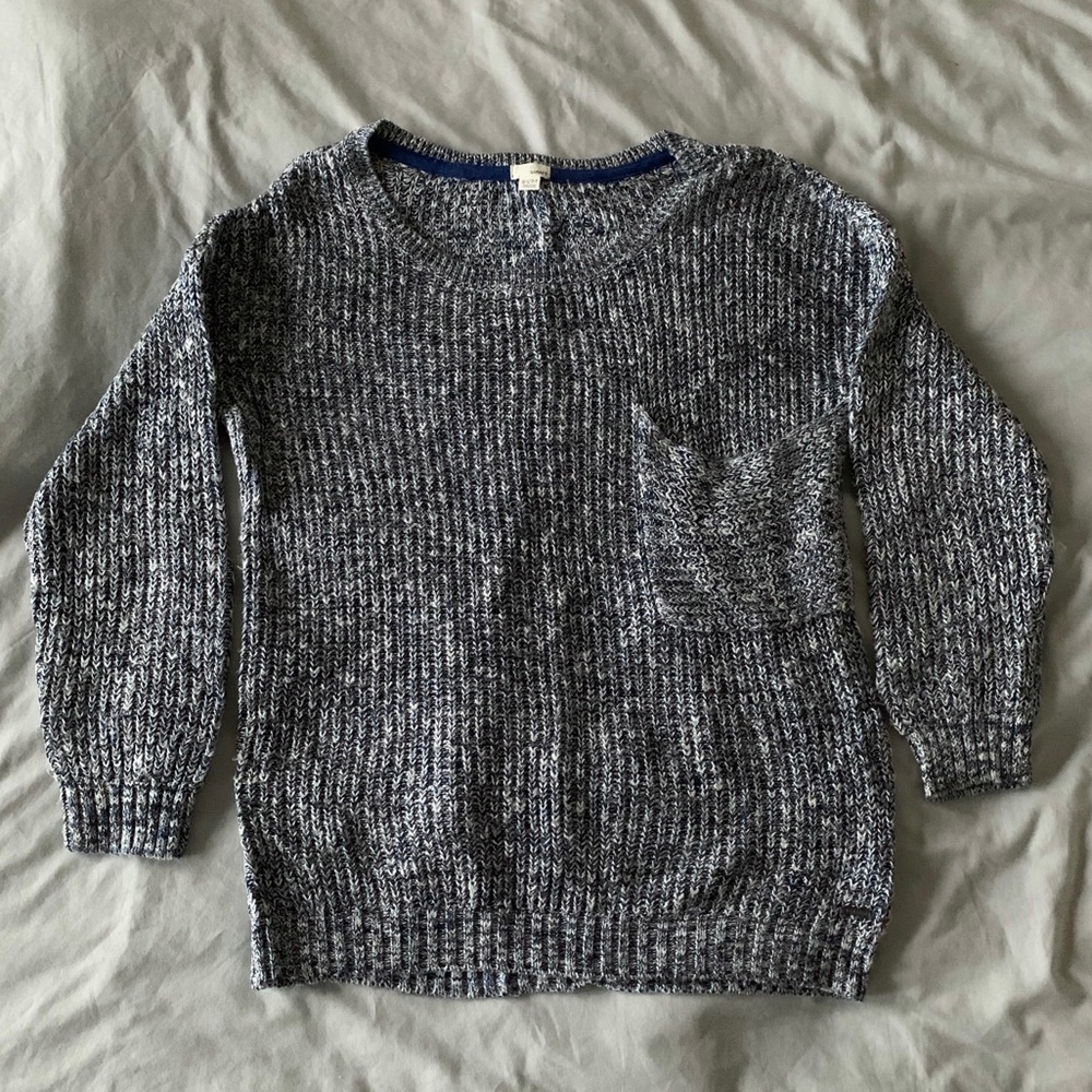 GARAGE Blue Knit Oversized Sweater